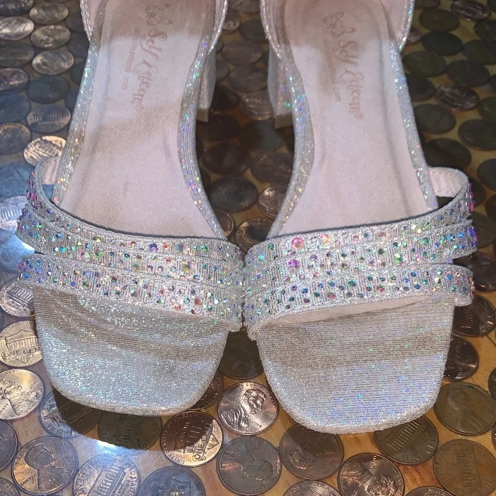 Elegant Silver Kids Dress Shoes with Bow- Bundle of 2 pairs